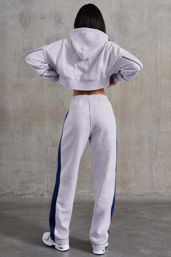 Petite Wide Leg Sweatpants in Heather Grey