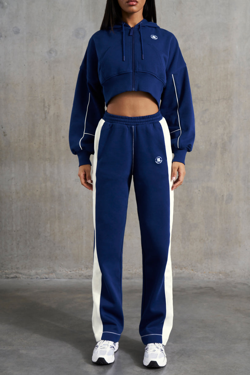 Wide Leg Sweatpants in Navy - 1