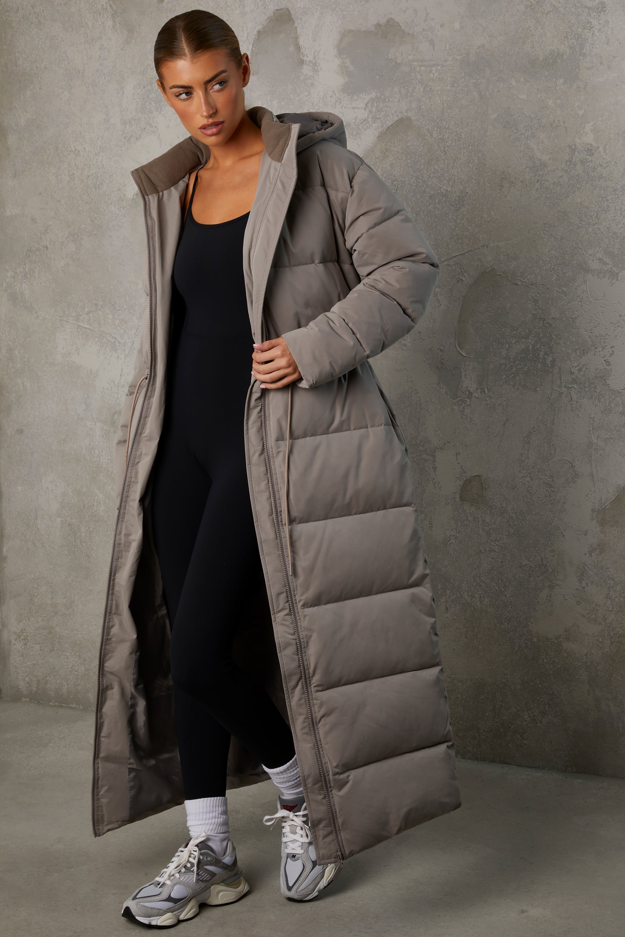 Grey padded outlet coat womens