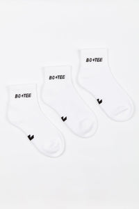 Branded Ankle Socks Multipack in White