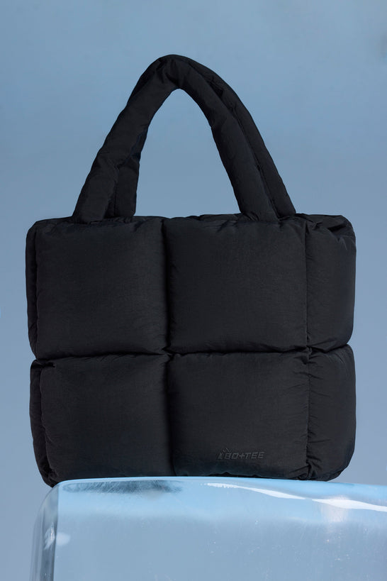 Bolsa Puffer Acolchoada em Preto