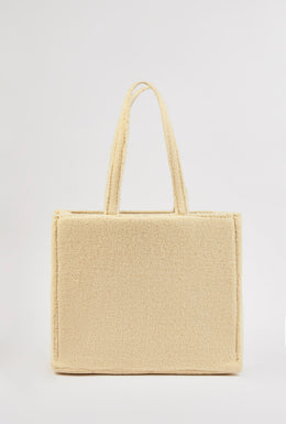 Fleece Tote Bag in Cashmere