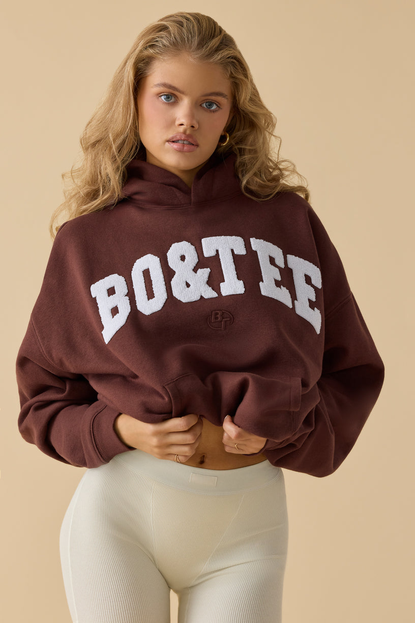 Oversized Hooded Sweatshirt in Mahogany - 1