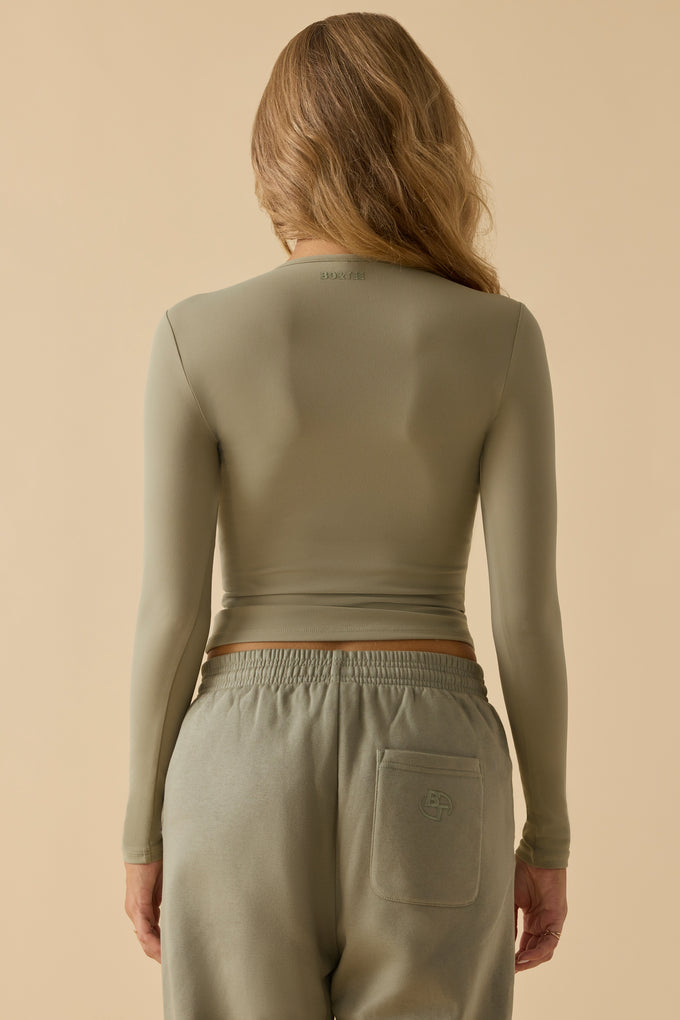 Soft Active Long Sleeve Top in Soft Olive