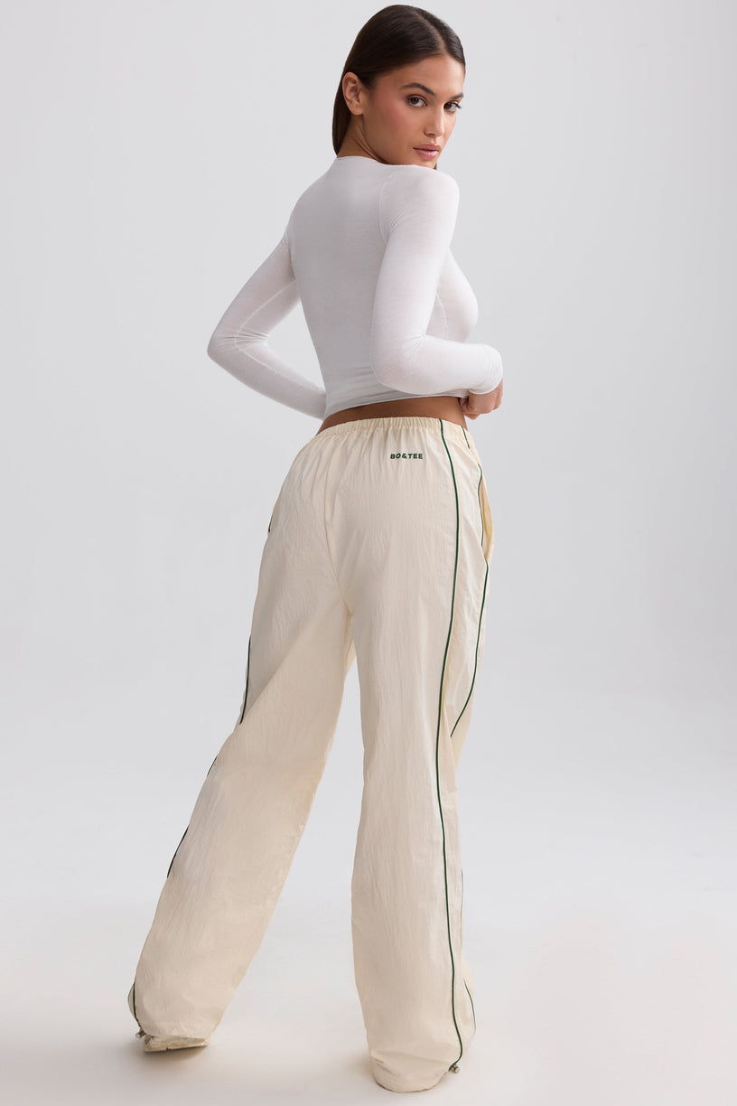Water-Repellent Wide-Leg Track Pants in Marble - 2