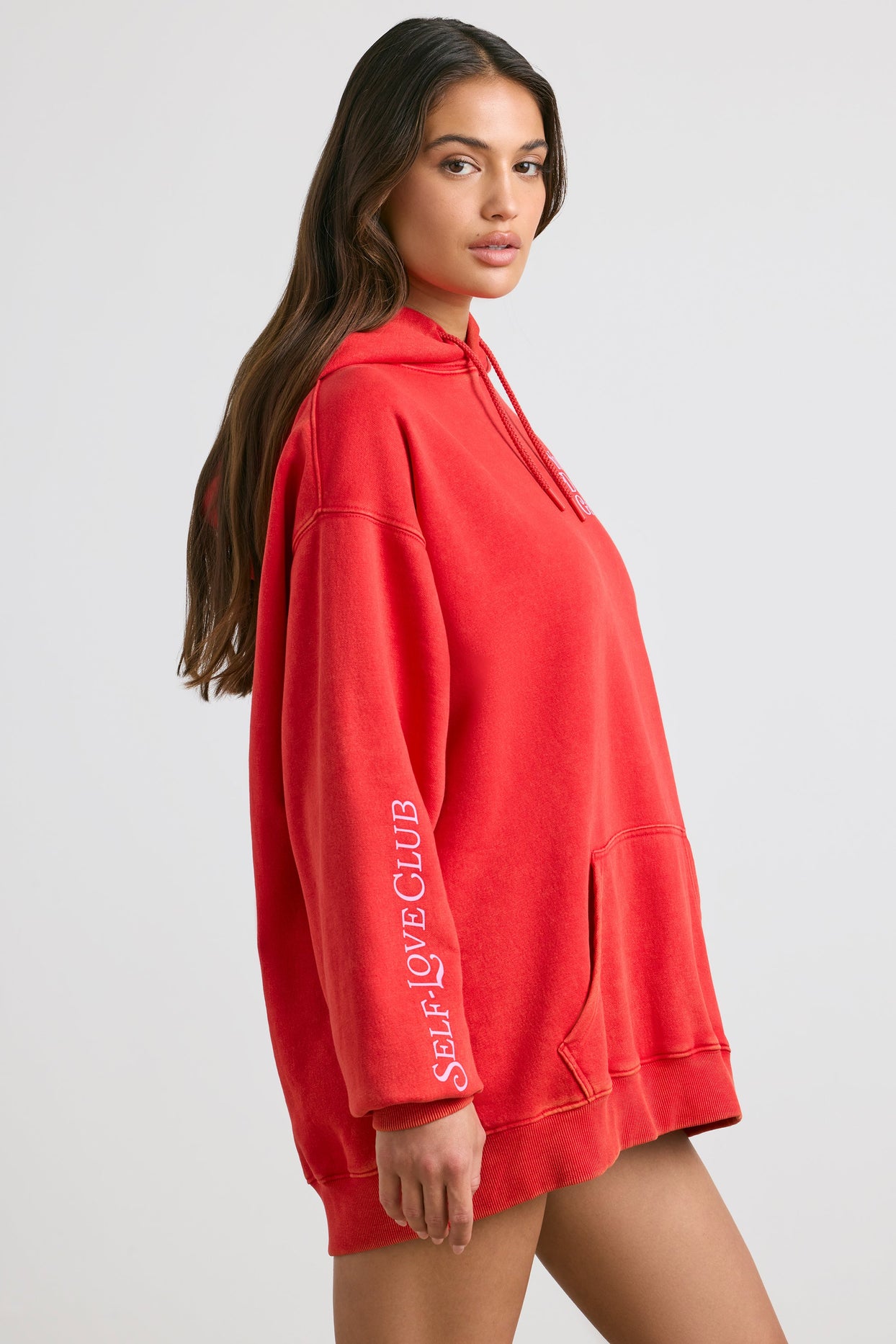 Oversized Hoodie in Red