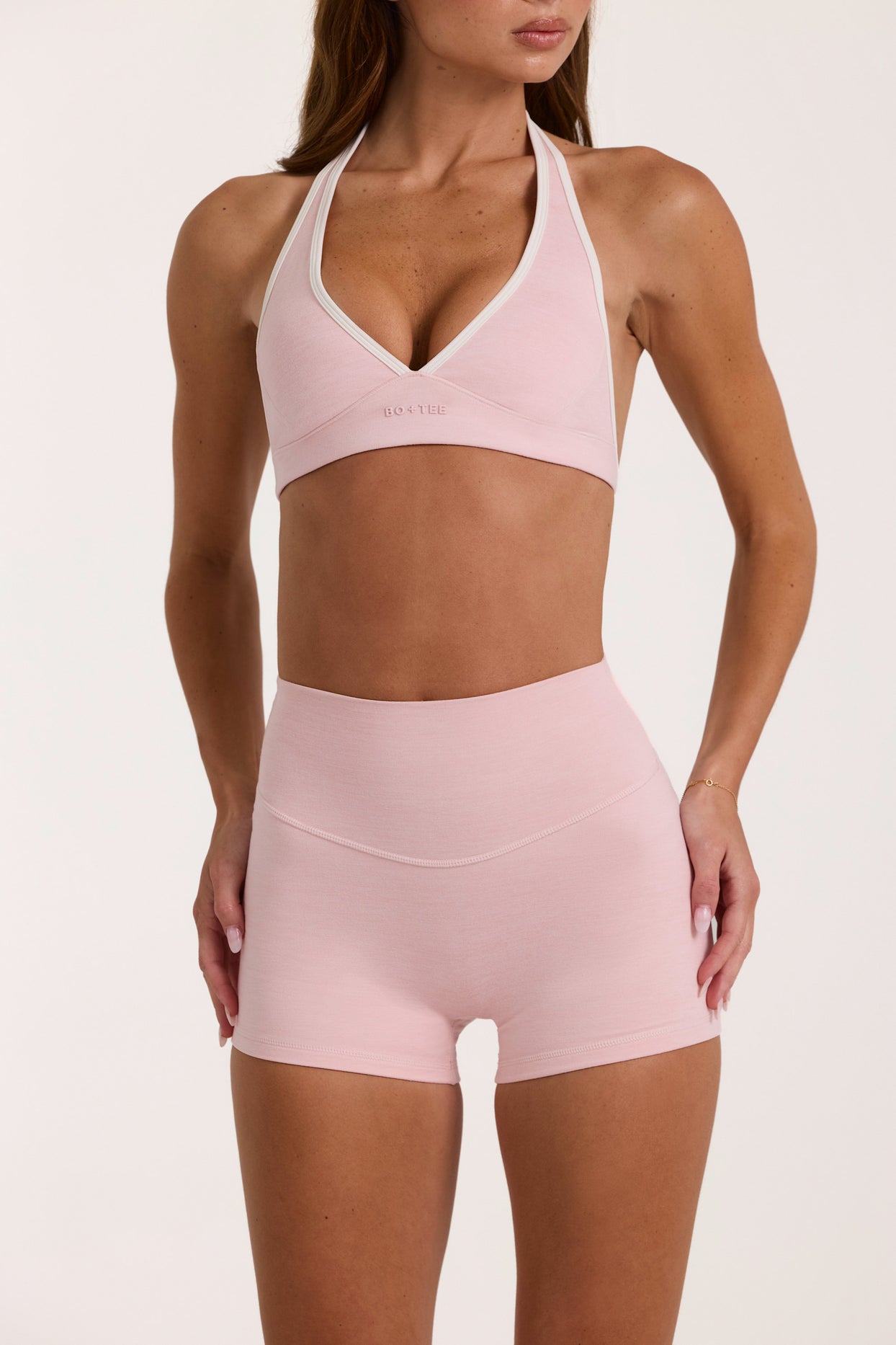 Soft Active Sports Bra in Blush Marl - 5