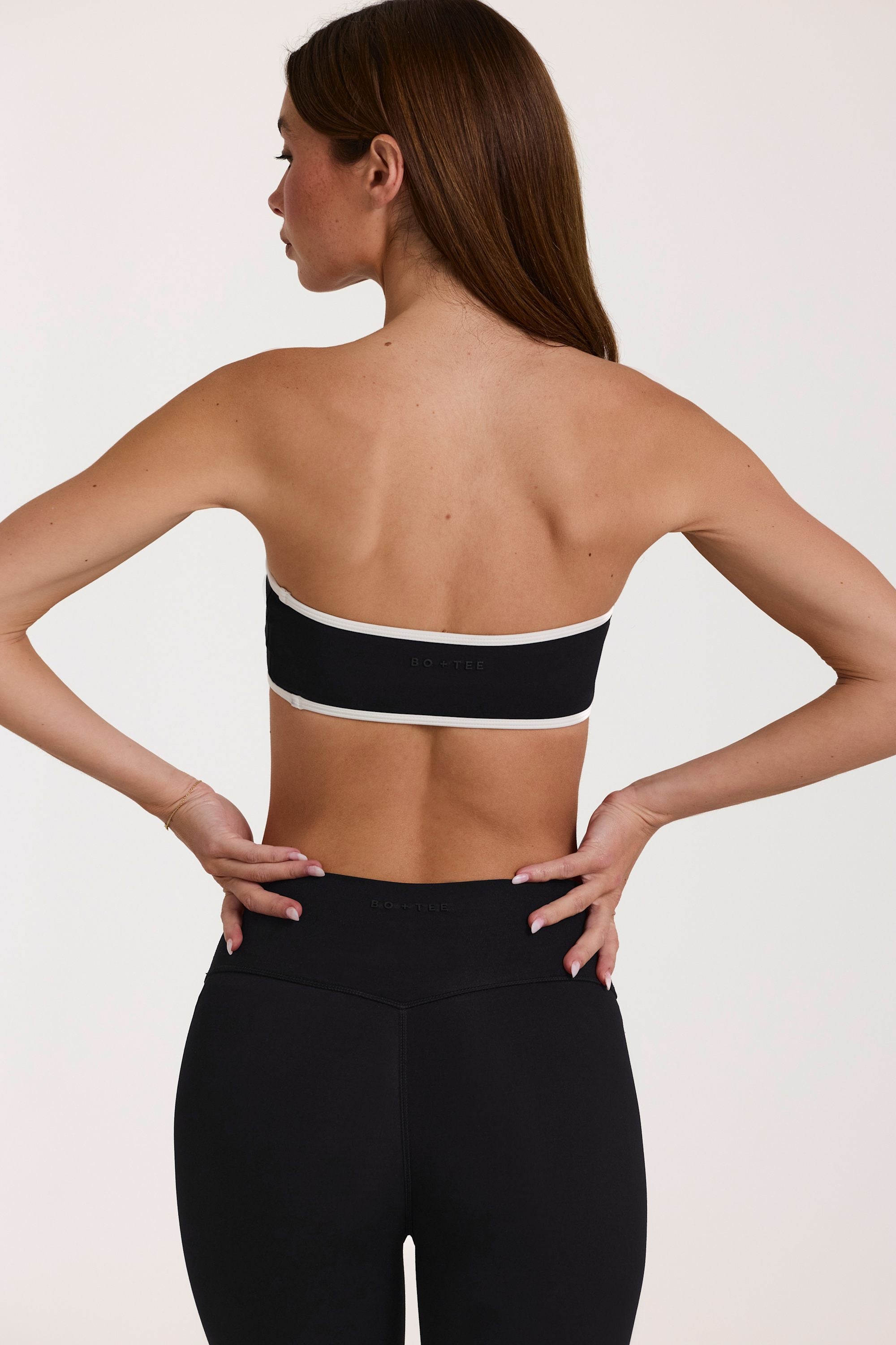 Soft Active Bandeau Sports Bra in Black