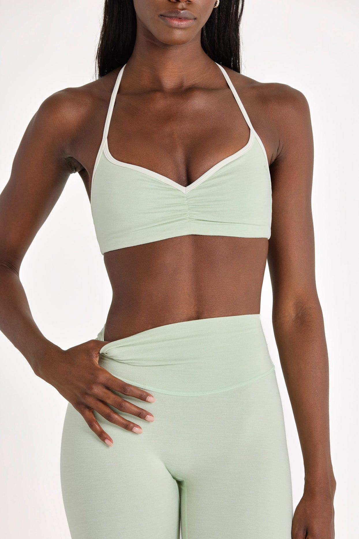 Soft Active Sports Bra in Pistachio - 5