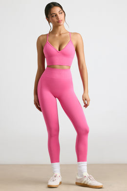Leggings Luxe de cintura alta em rosa choque