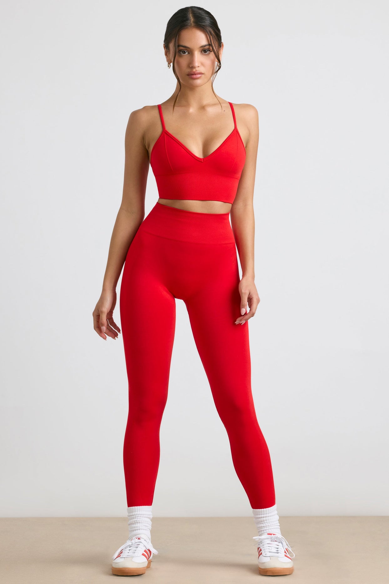 Leggings Define Luxe de cintura alta en rojo
