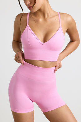 Minishorts Define Luxe de cintura alta en rosa chicle