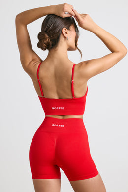 Minishorts Define Luxe de cintura alta en rojo