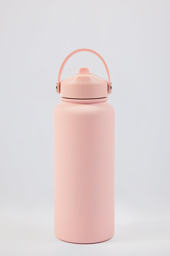 Thermos Water Bottle in Bubblegum Pink