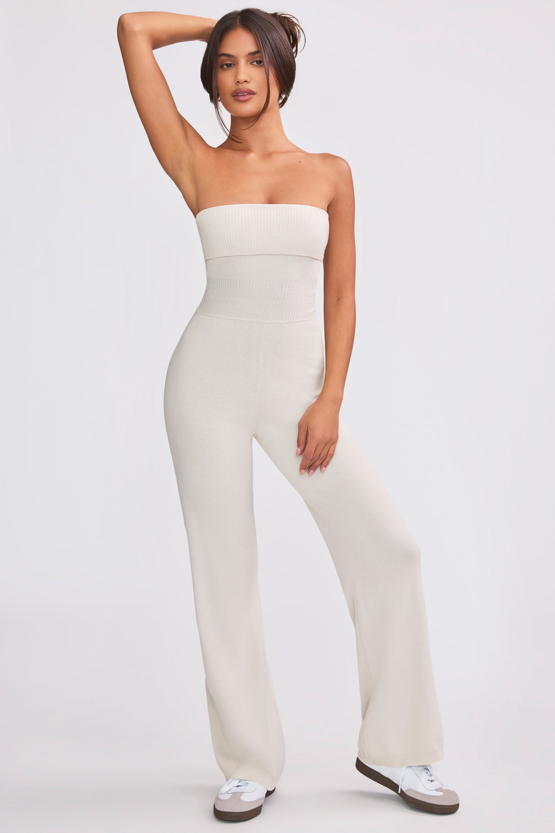 Cream Belted Field Jumpsuit main image 1