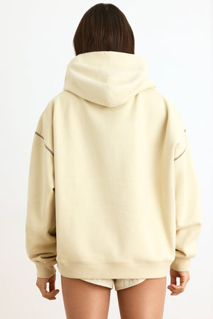 Heavyweight Fleece Oversized Hoodie in Bone