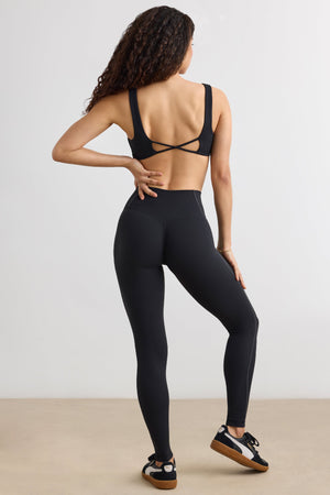 Soft Active High-Waist Leggings in Black