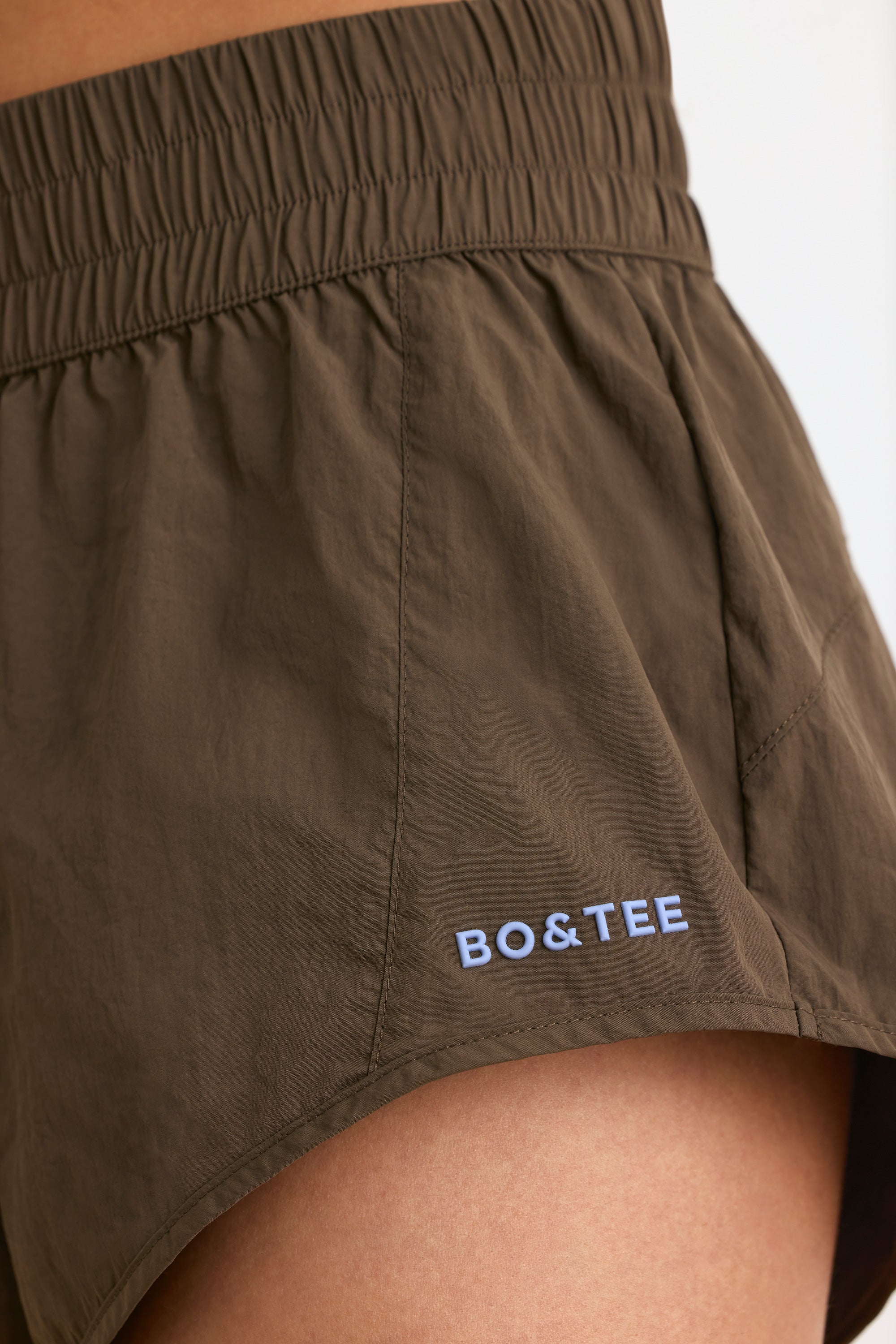 Elasticated Mini Shorts in Espresso | Bo&Tee – Oh Polly US