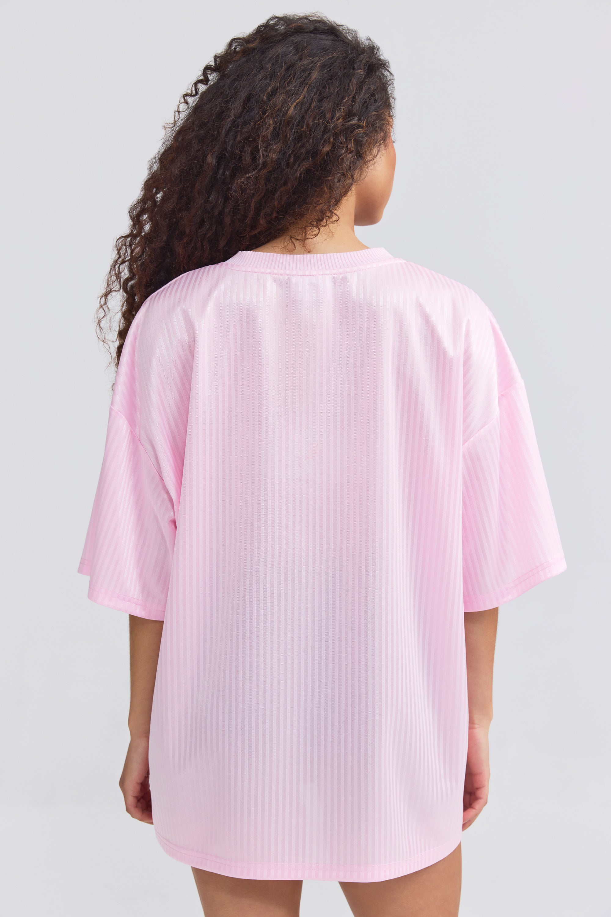 Oversized Piqué T-Shirt in Baby Pink