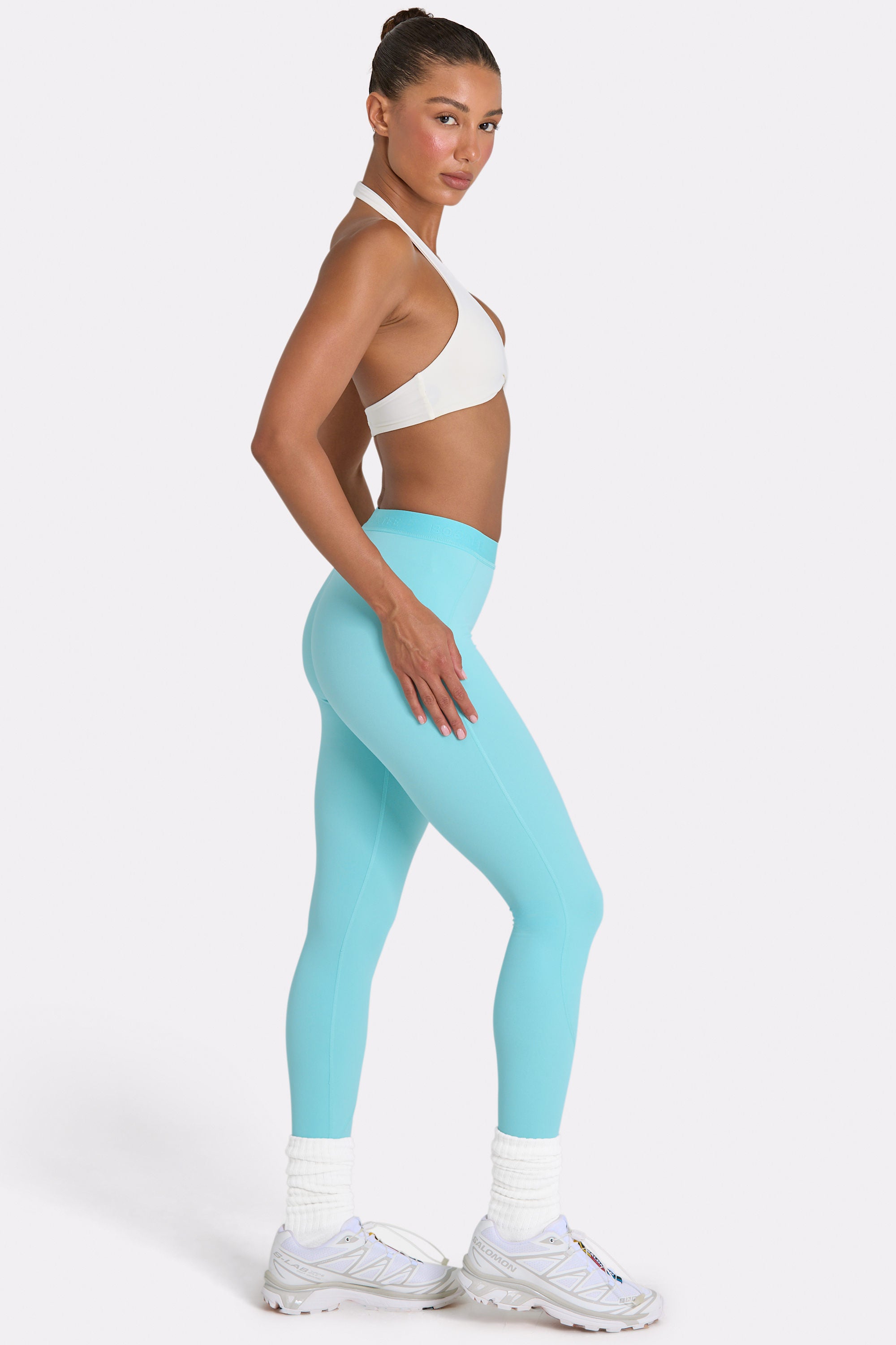 Soft Active Leggings in Aqua