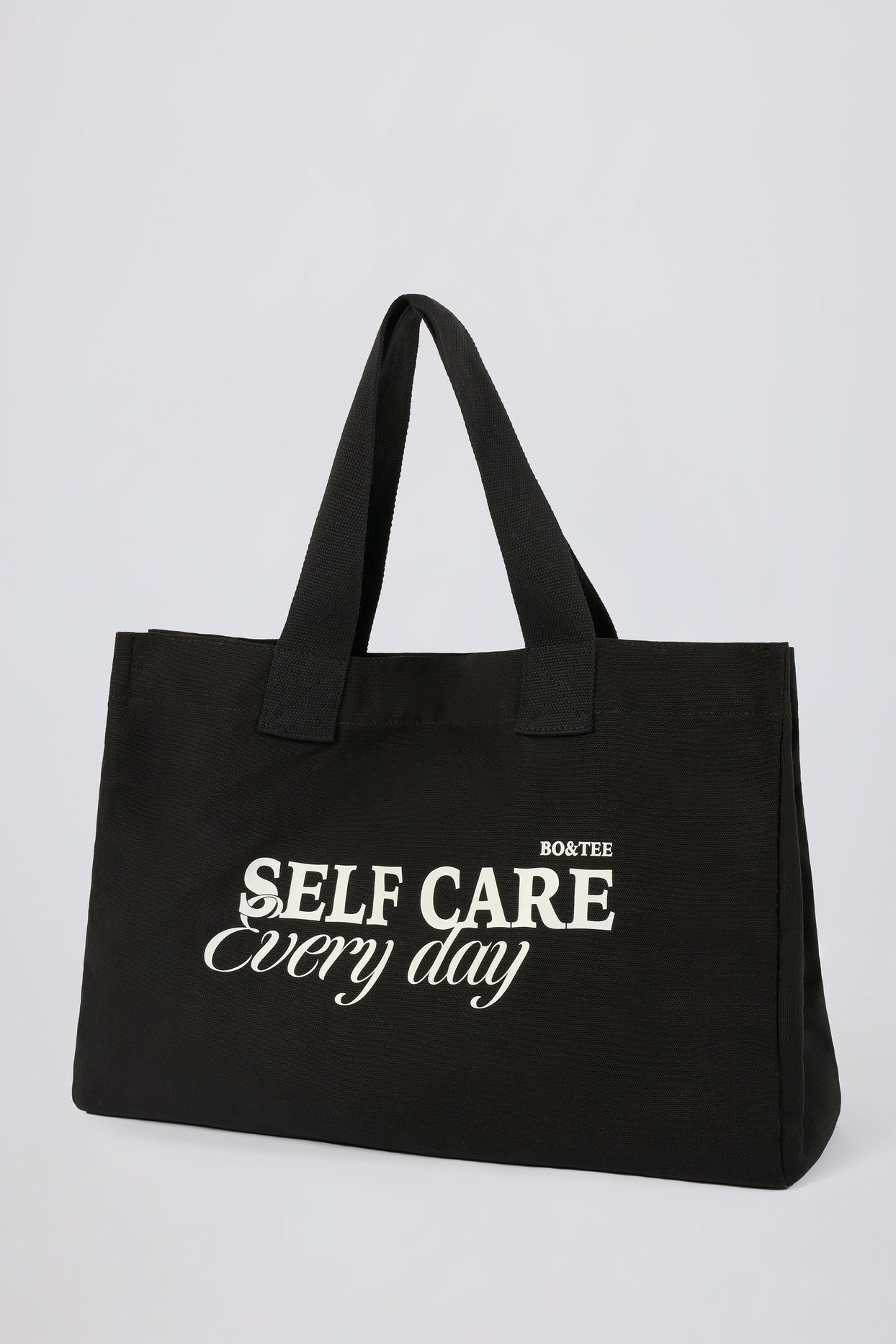 Oversized Canvas Tote Bag in Black