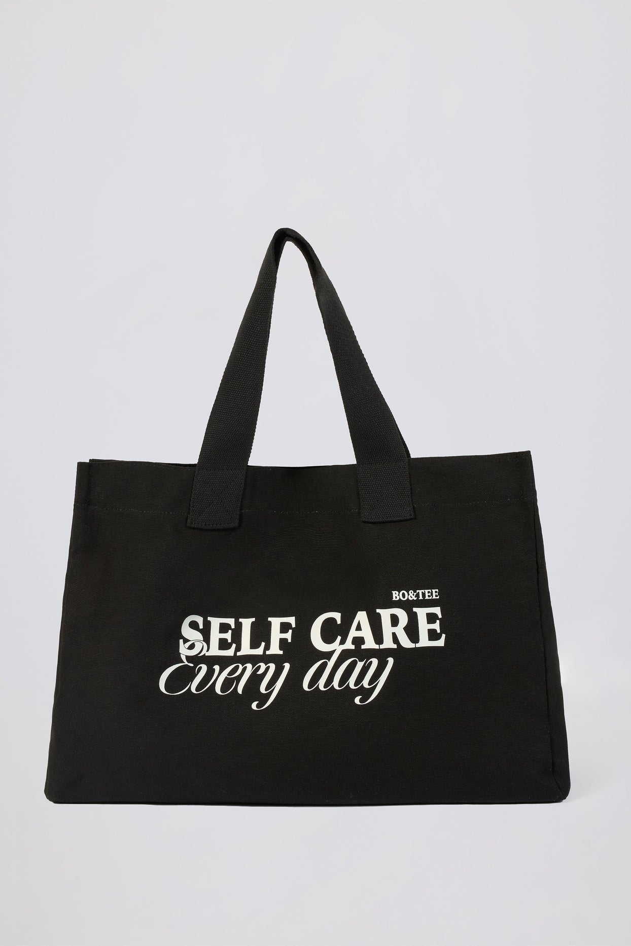 Oversized Canvas Tote Bag in Black