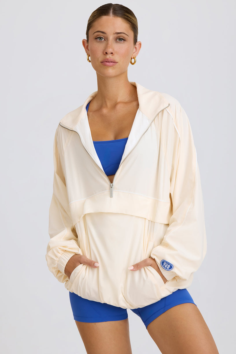 Oversized Track Jacket in White - 1