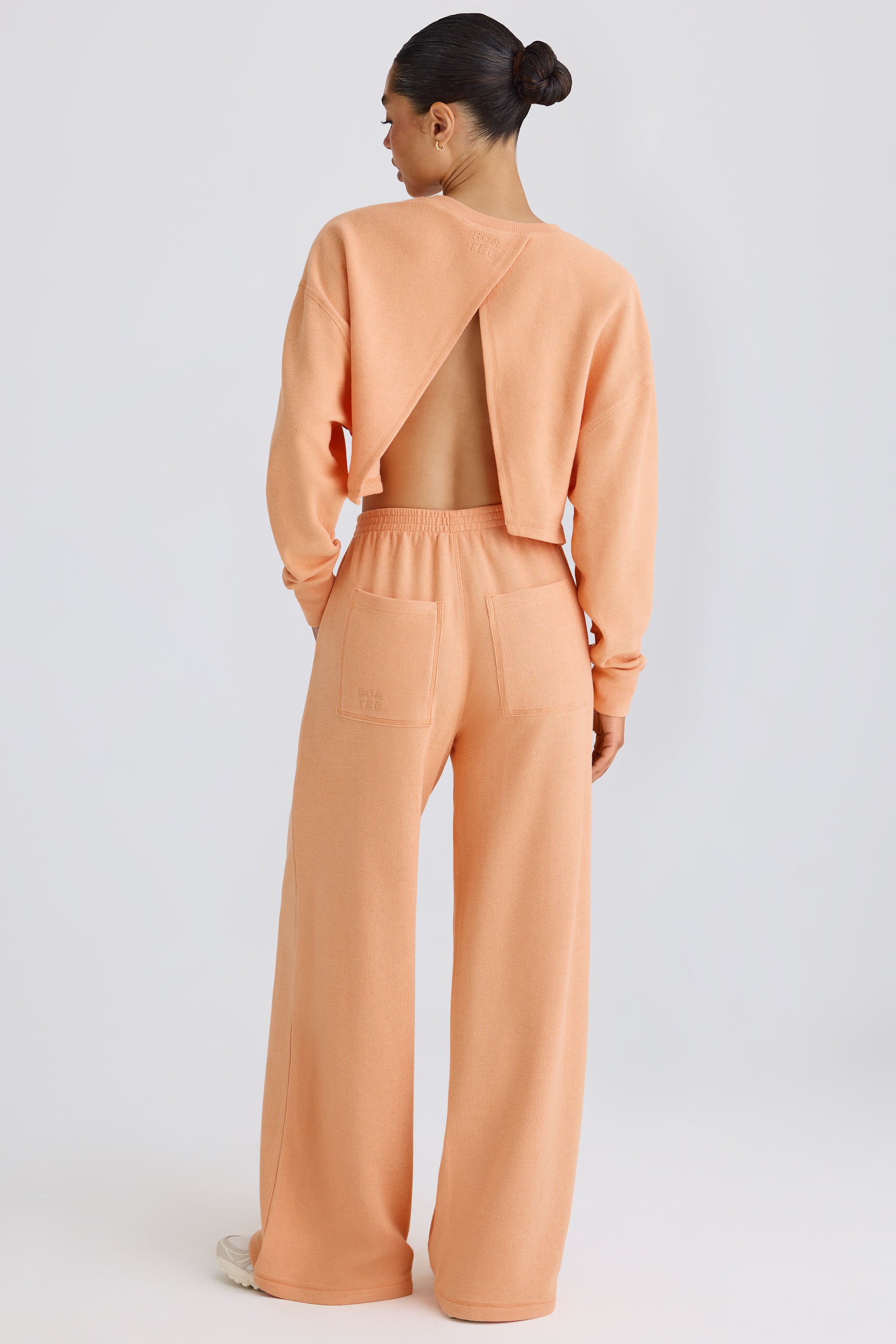 Straight-Leg Joggers in Peach