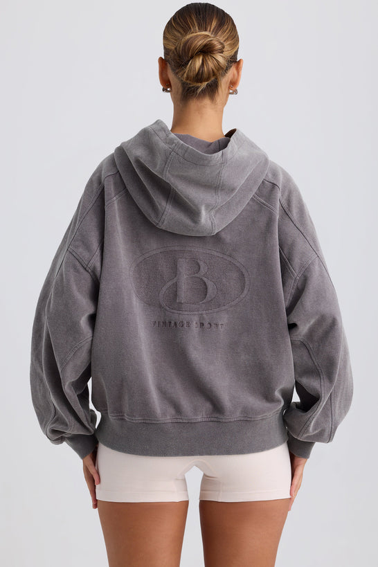 Oversized Hoodie in Washed Charcoal