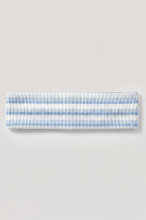 Ribbed Jersey Headband in Blue Stripe