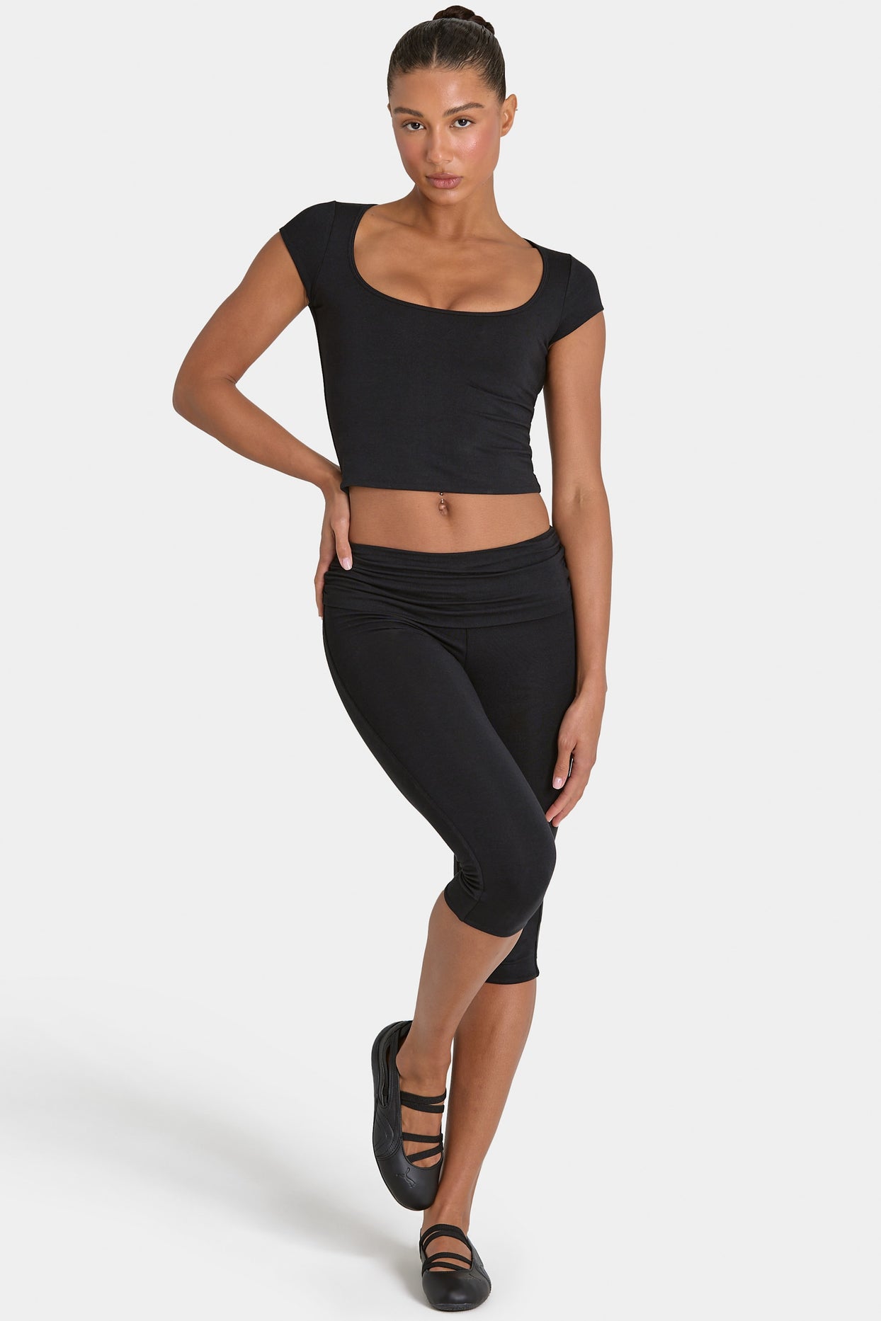 ButterCloud™ Crop Top in Black - 6
