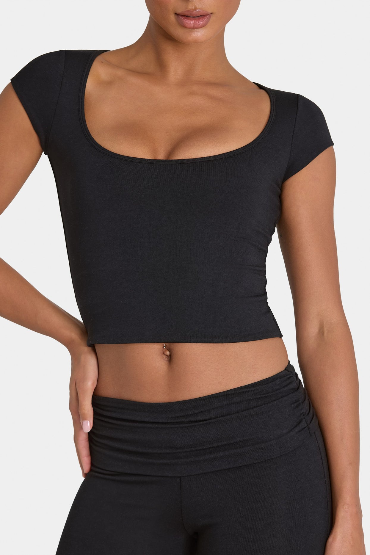 ButterCloud™ Crop Top in Black - 5