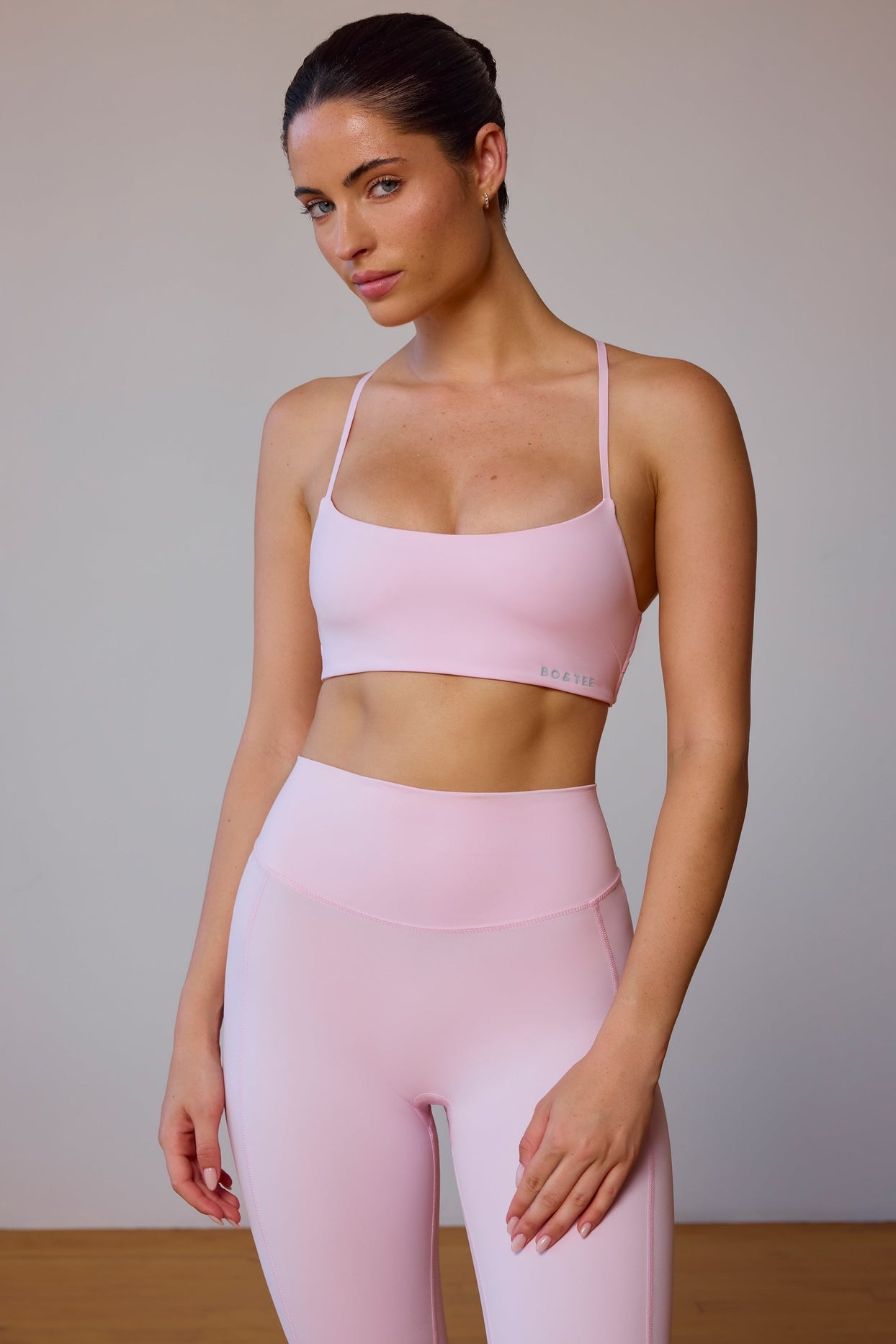 UltraFlex Cross-Back Sports Bra in Soft Pink