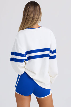 Soft Loopback Jersey Oversized Sweatshirt in White