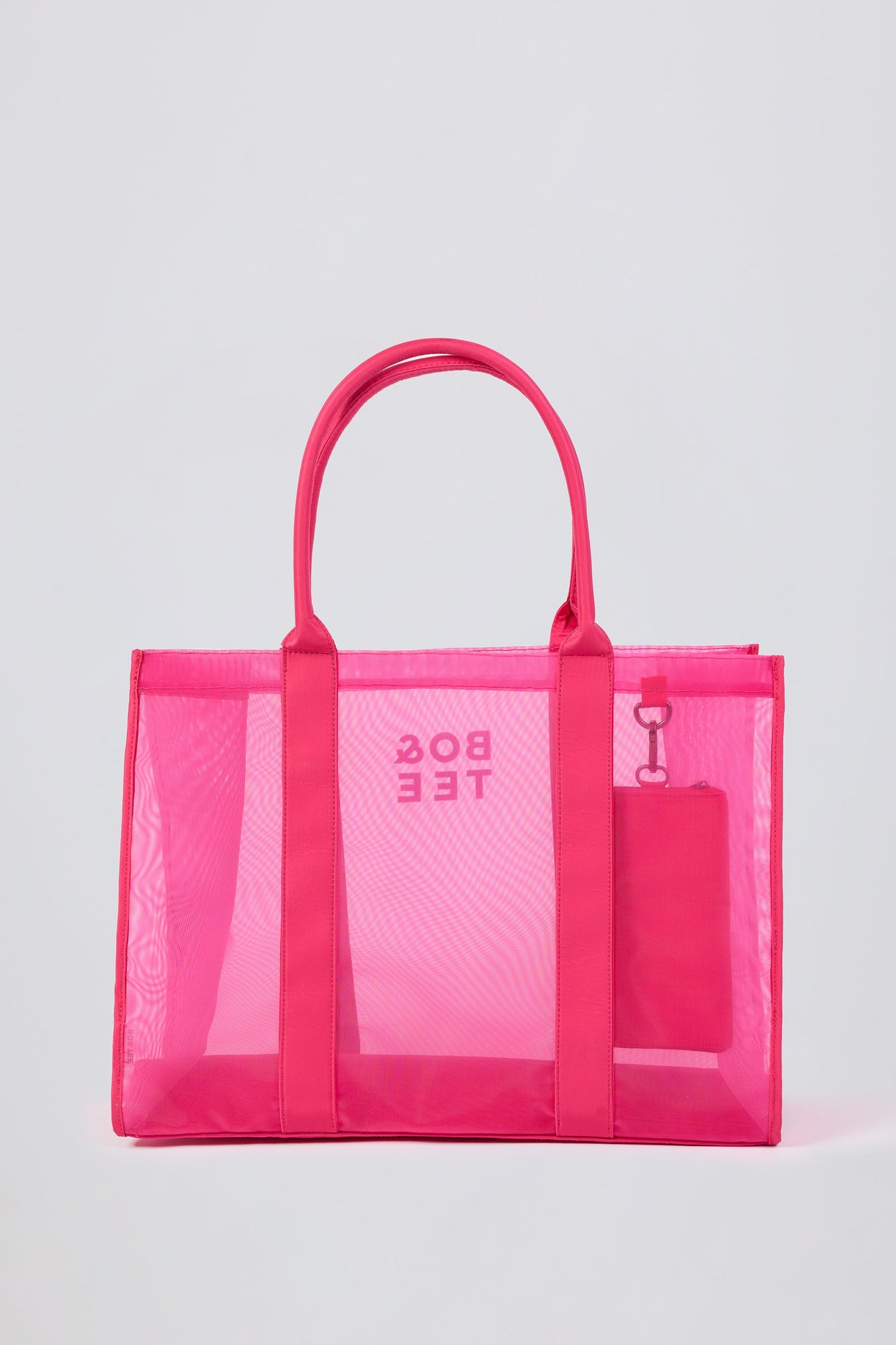 Mesh Tote Bag in Bubblegum Pink