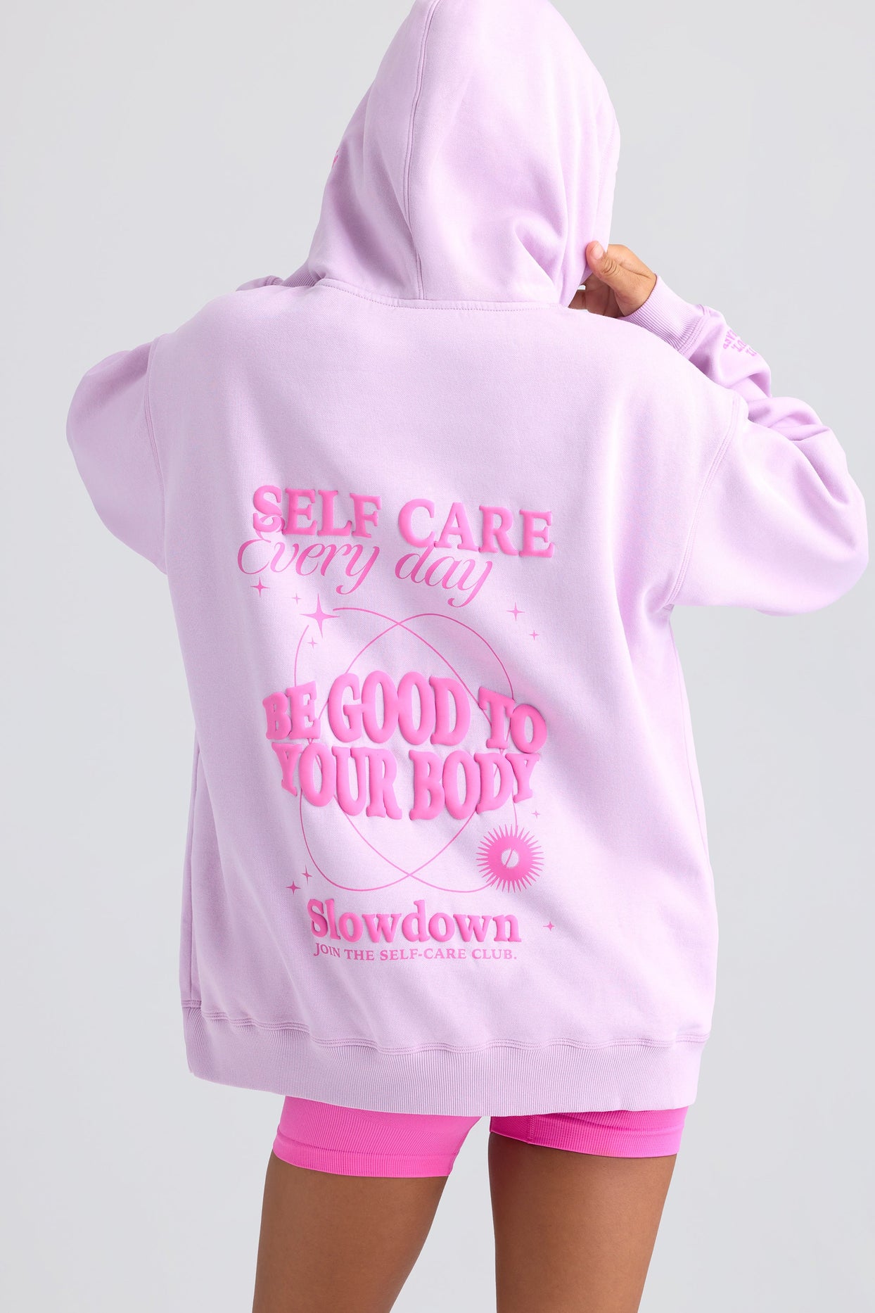 Oversized Hoodie in Violet Pink