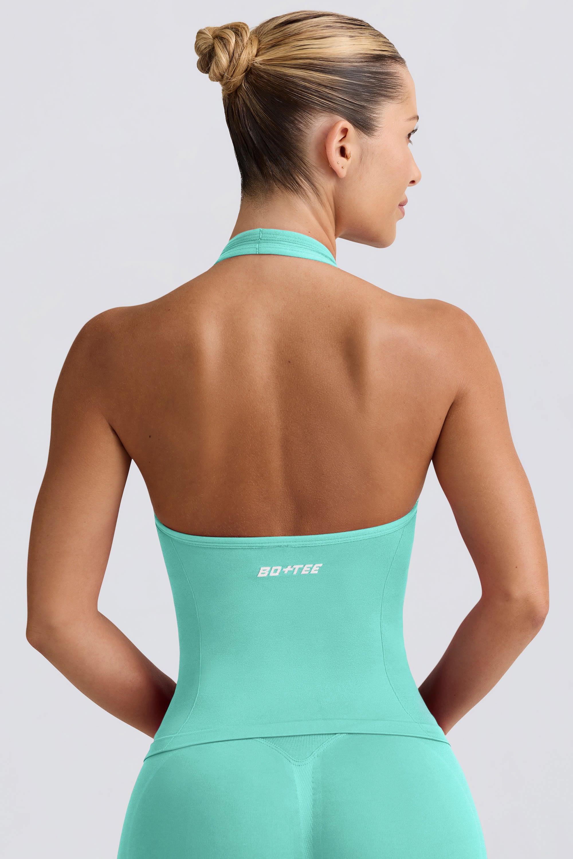 Define Luxe Halterneck Tank Top in Mint