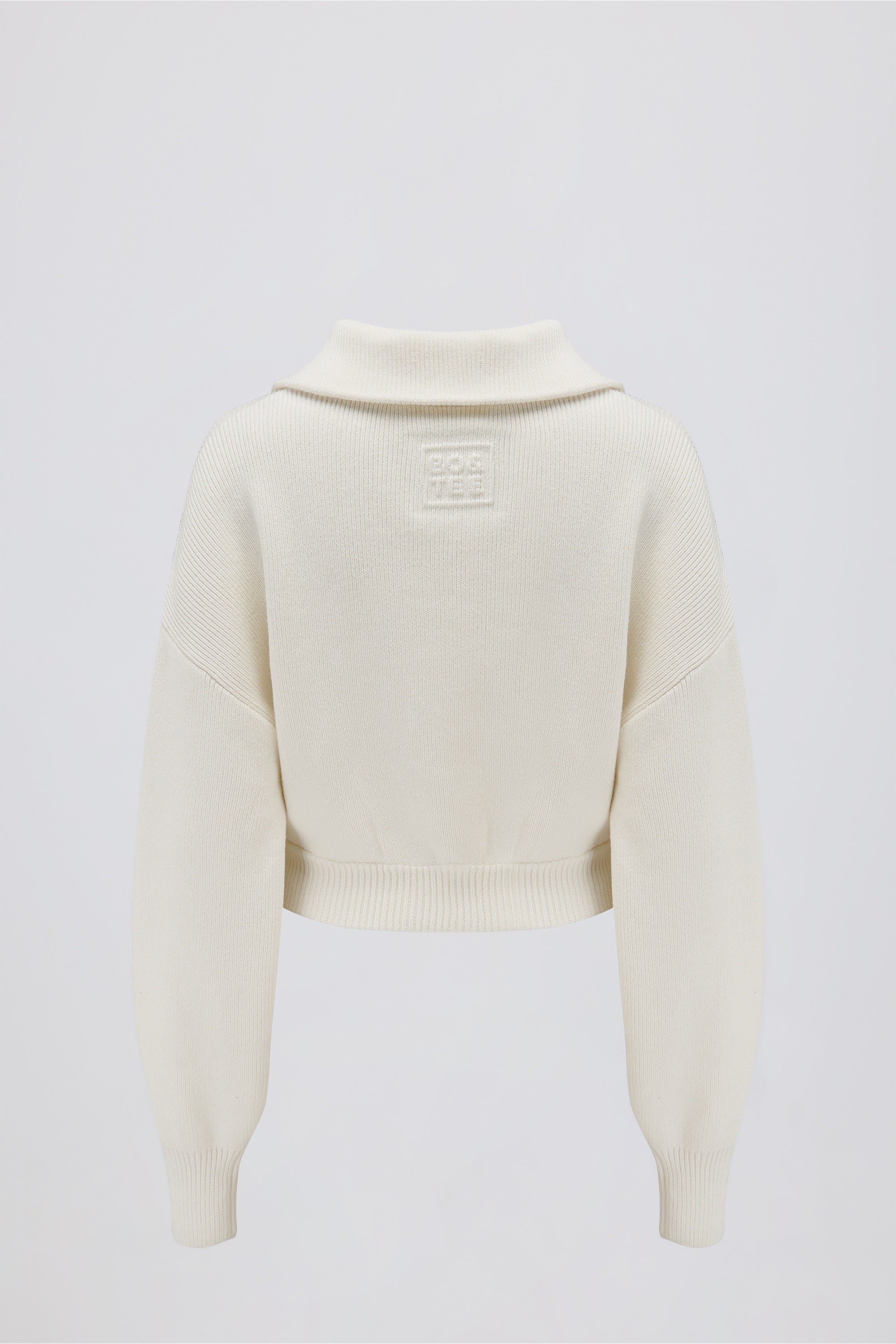 トップス sahara Art Print Rib Zip Knit White Rose Ribbed-Knit Cropped Zip-Up Sweatshirt in Ivory | Oh Polly – Oh