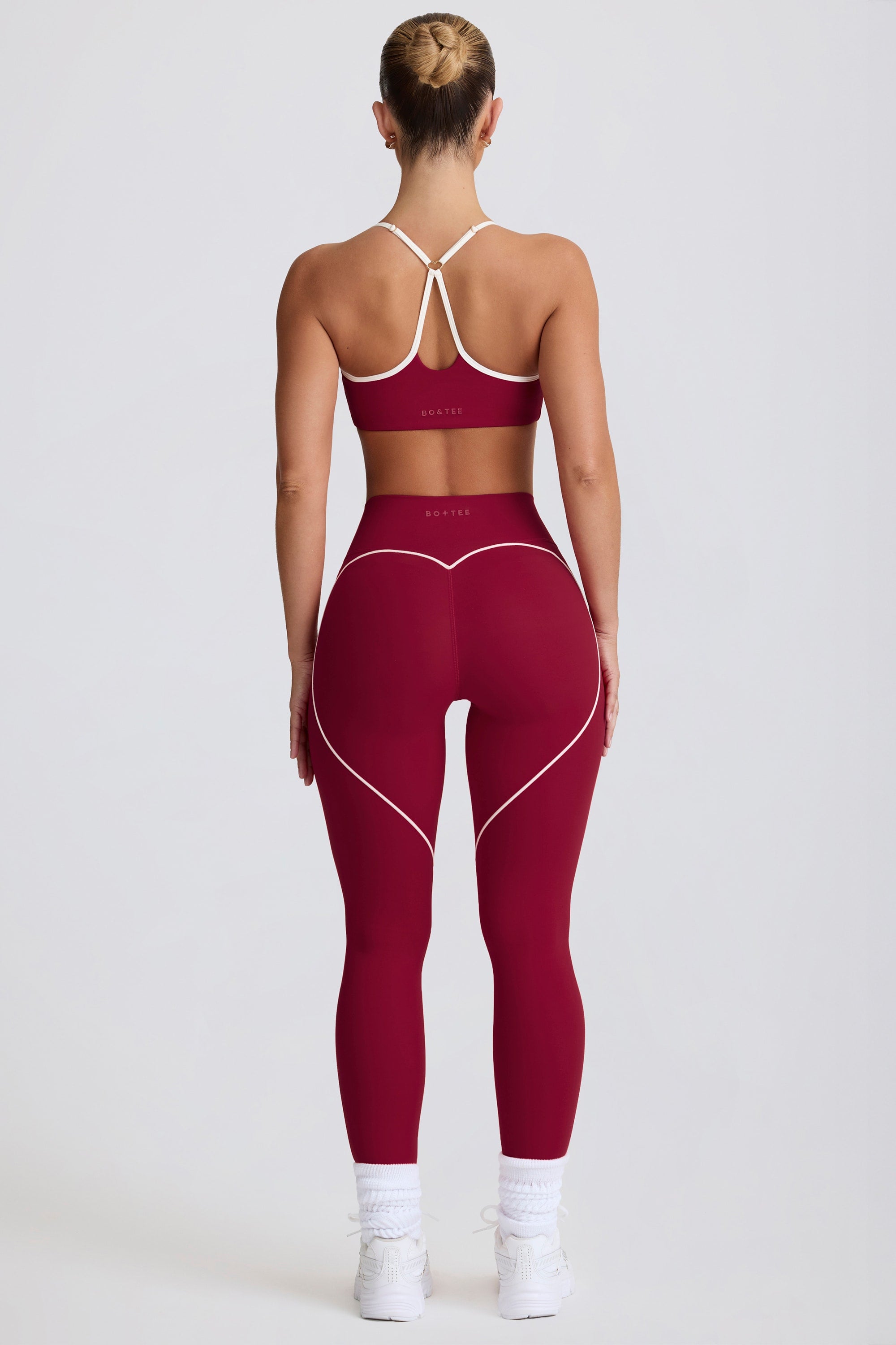 Soft Active Mid-Rise Leggings in Burgundy – Oh Polly US
