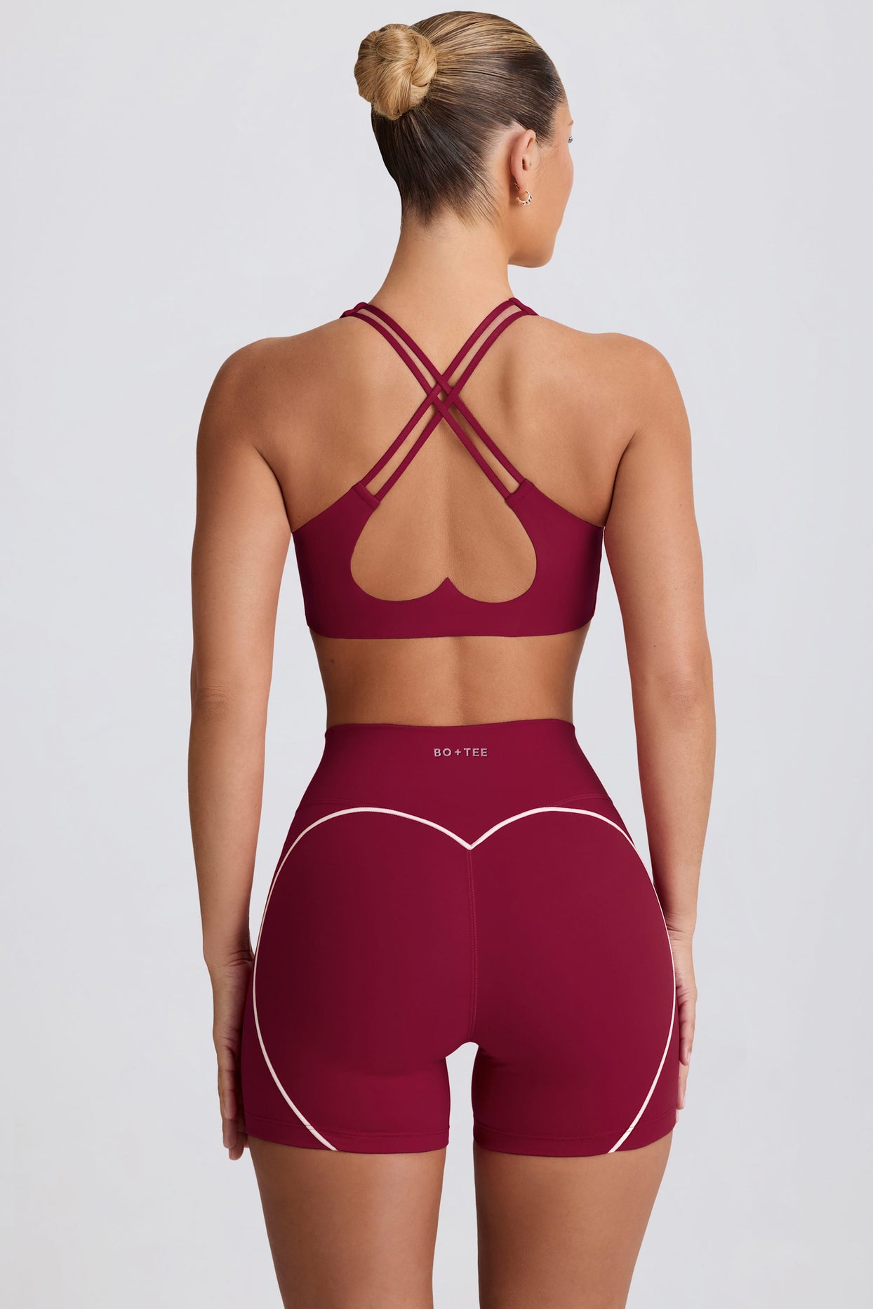 Soft Active Low-Impact Sports Bra in Burgundy - 5