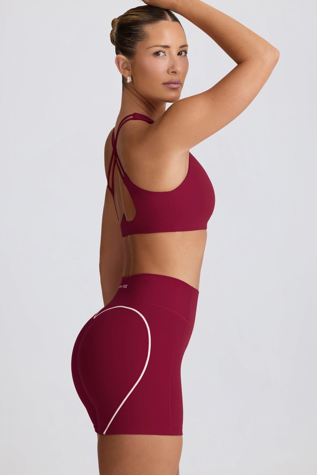 Soft Active Low-Impact Sports Bra in Burgundy - 3