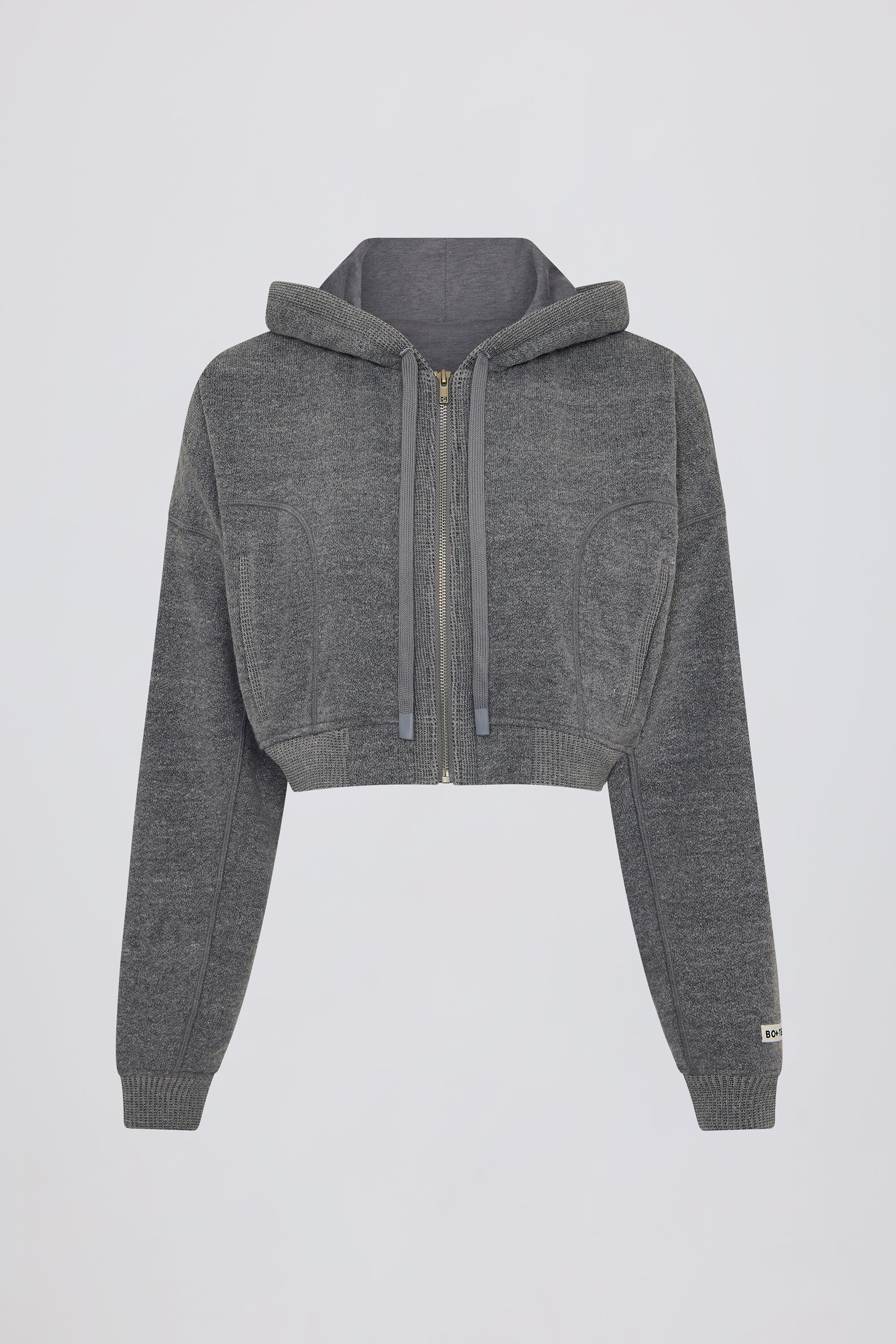 Cropped Zip-Up Hoodie in Dark Grey | Oh Polly – Oh Polly US