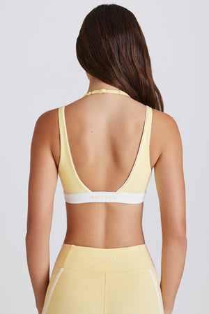 Soft Active Layered Sports Bra in Lemon