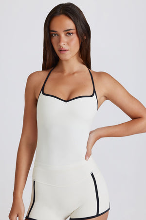 Soft Active Cross-Back Tank Top in Ivory