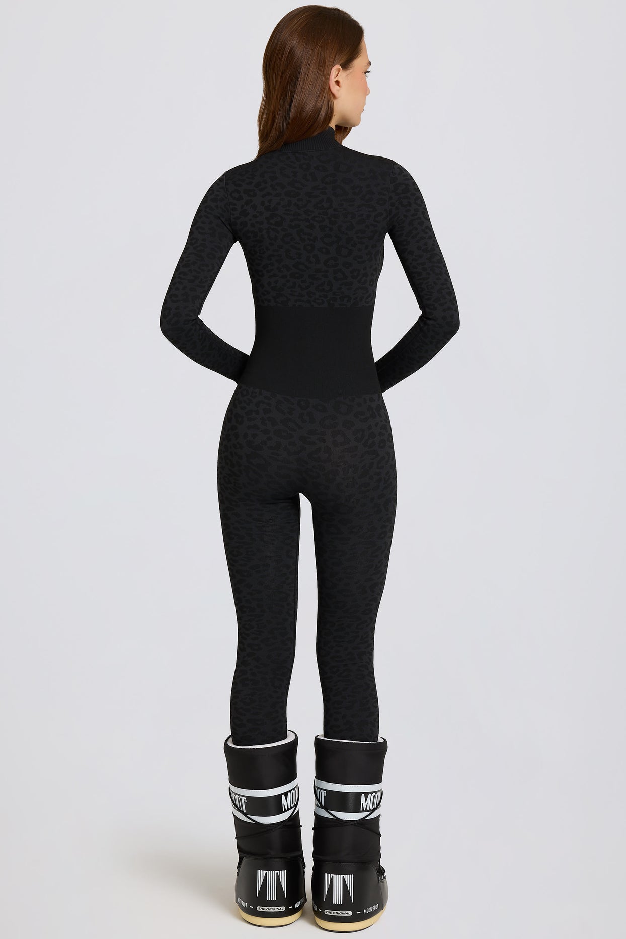 Thermal Base-Layer Jumpsuit in Black Leopard - 6