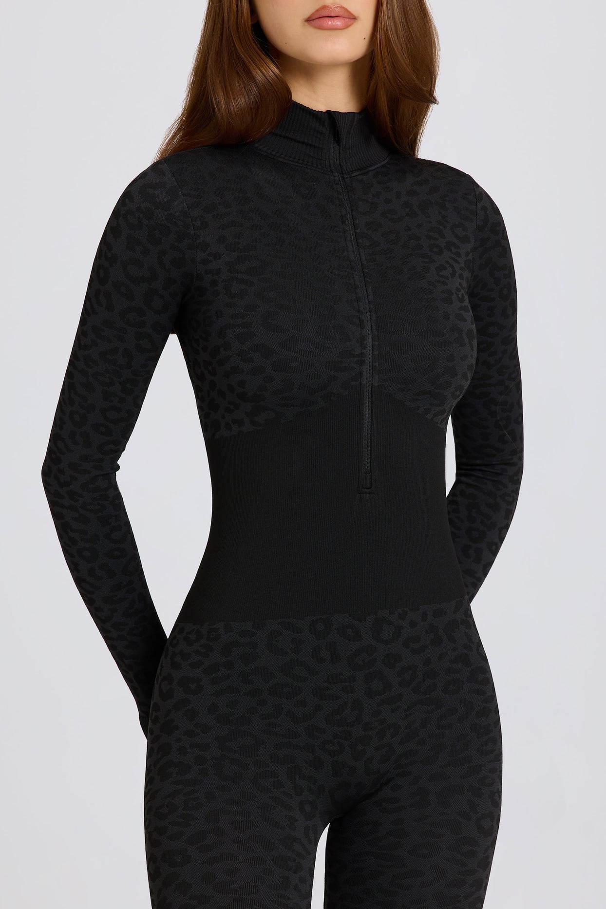 Thermal Base-Layer Jumpsuit in Black Leopard - 5