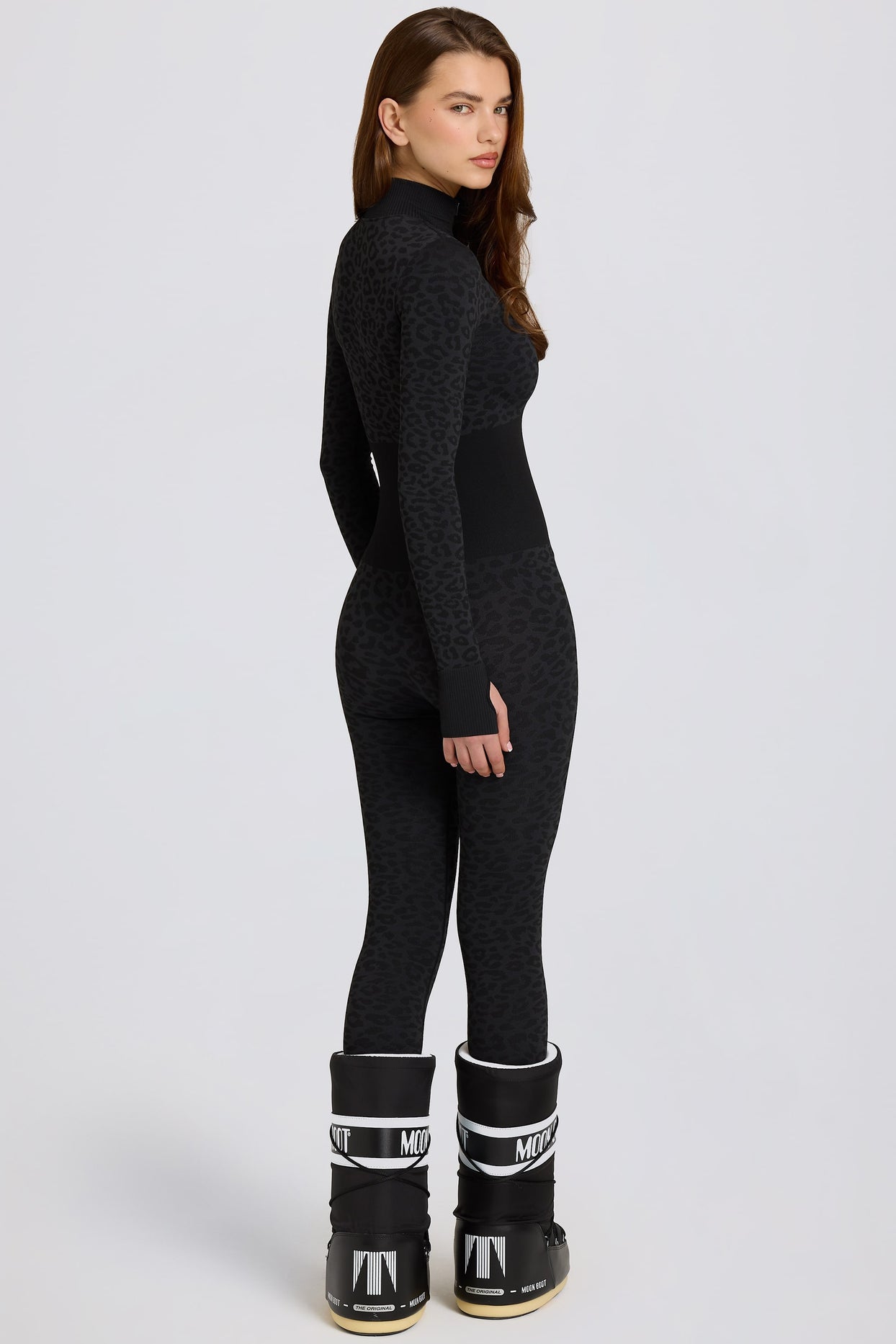Thermal Base-Layer Jumpsuit in Black Leopard - 2