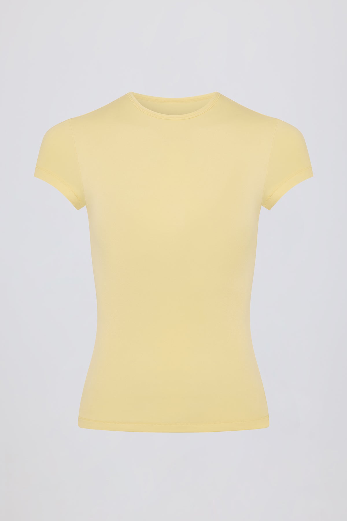 Cut-Out Longline T-Shirt in Lemon