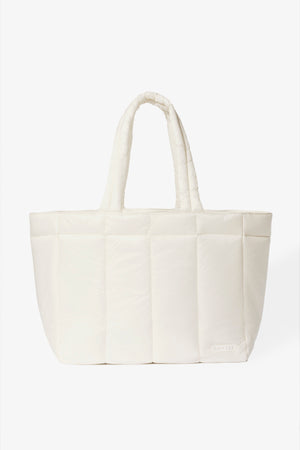 Waterproof Puffer Tote Bag in Ice