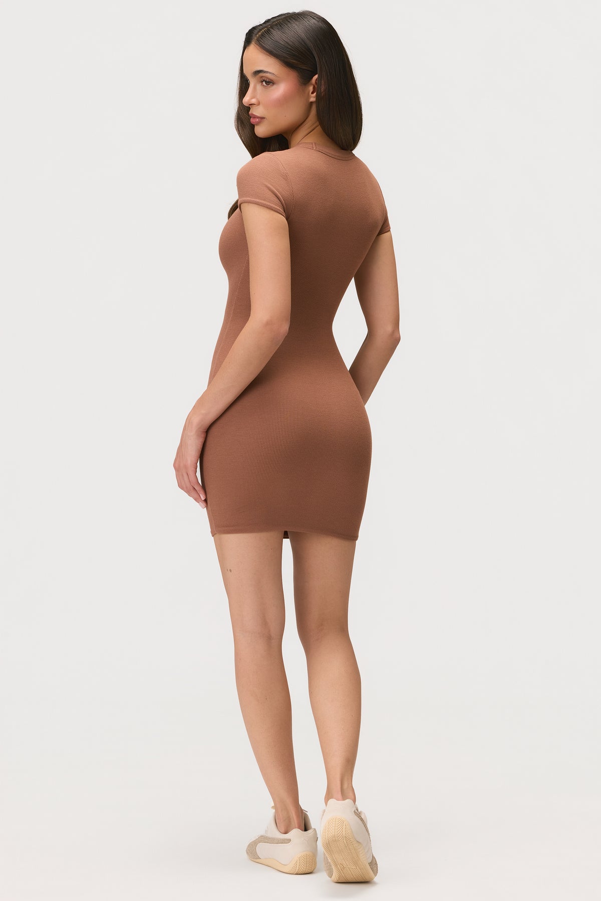 ButterCloud™ Cap Sleeve Mini Dress in Cocoa - 2
